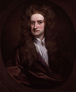 drawing of Sir Isaac Newton